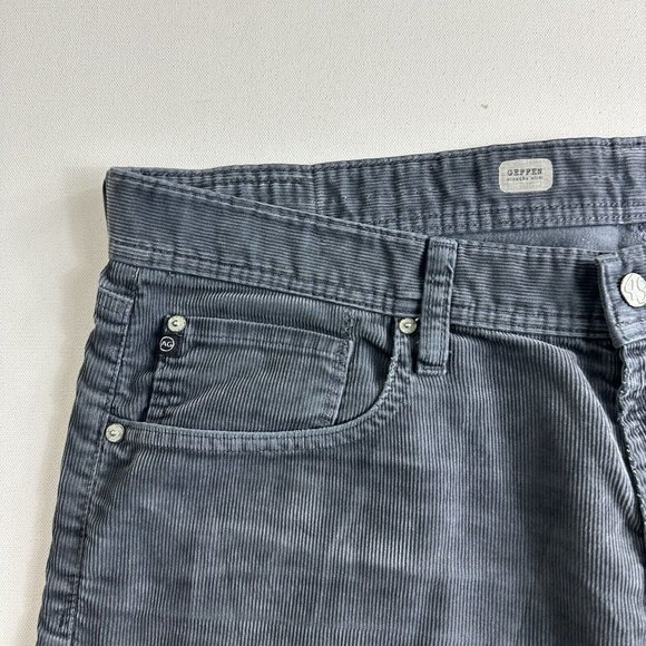 Adriano Goldschmied Gray Corduroy Geffen Slouchy Slim Fit Pants Mens Size 38x31 - Picture 4 of 11